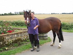 Me and Mo outside the front of the farm