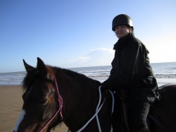 in the winter of 2012, I rode Mo on the beach for the first time!